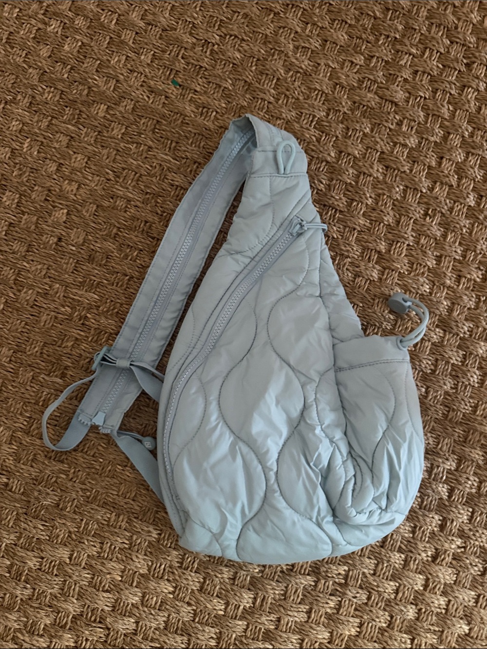 Vera Bradley feather weight Blue Quilted Crossbody Sling crossbody backpack